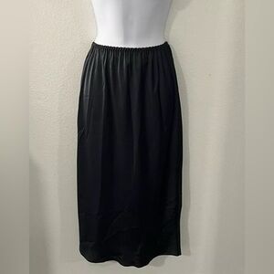 Vintage Calvin Klein Satin Half Slip Black Size Medium